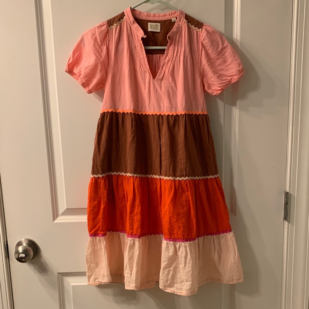 Scotch & Soda pink colorblock Dress